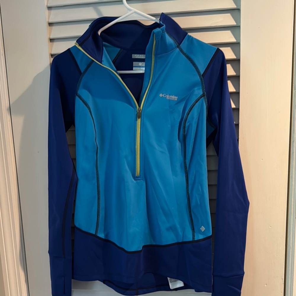 Columbia Two-Tone Blue Jacket with Yellow Trim